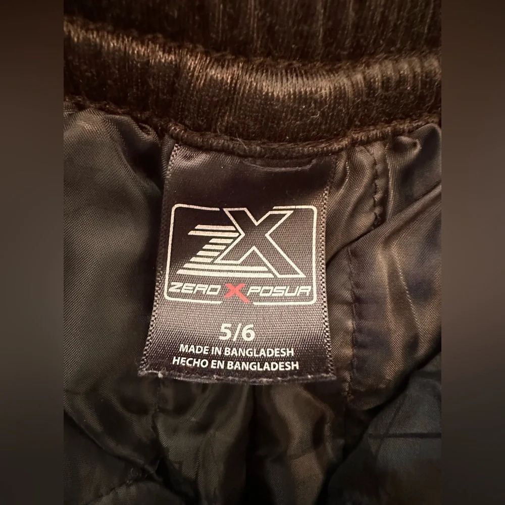 KIDS ZeroXposur Black Winter Snow Pants - SIZE 5 / 6
